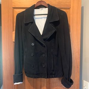 James Perse black sweatshirt blazer size 2
